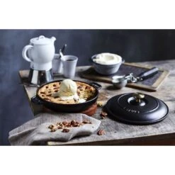 Staub Ovenschaal Met Deksel 20 Cm, Rond, Zwart -Keuken Kortingswinkel 000016835