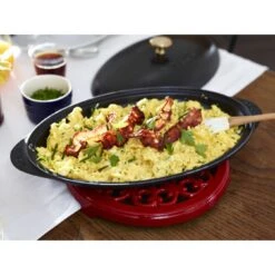 Staub Ovenschaal Met Deksel 31 Cm, Ovaal, Zwart -Keuken Kortingswinkel 000017146