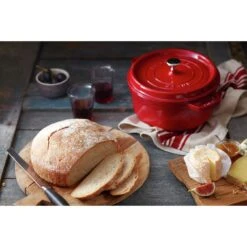 Staub Gietijzeren Braadpan 24 Cm / 3,8 L, Rond, Kersenrood -Keuken Kortingswinkel 000017827