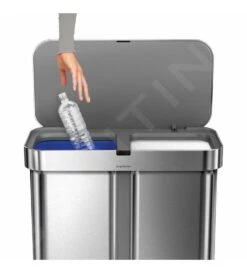 Simplehuman Afvalemmers - Afvalemmer Met Spraak- En Bewegingssensor En Twee Compartimenten, 58 L, Gebrosteld Rvs ST2036 -Keuken Kortingswinkel 01fce8d9a4a394f395b8305d