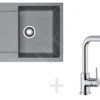 Franke Sets - Spoelbakset G40, Graniet Spoelbak MRG 611, Steengrijs + Keukenkraan FN 0147.031, Chroom 114.0283.437 -Keuken Kortingswinkel 02747d08136ecf59a38b93cf