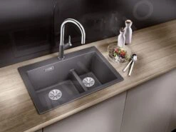 Blanco Pleon 6 Split - Silgranit Spoelbak, 615x510 Mm, Antraciet 521689 -Keuken Kortingswinkel 0ff21b059e9d91c3940b4181