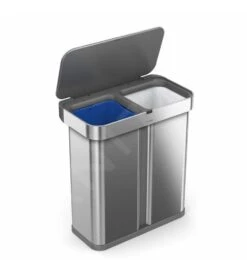 Simplehuman Afvalemmers - Afvalemmer Met Spraak- En Bewegingssensor En Twee Compartimenten, 58 L, Gebrosteld Rvs ST2036 -Keuken Kortingswinkel 0ffcf71bac0385cc8d9f73d7