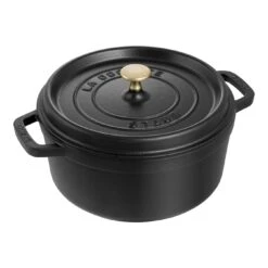 Staub Gietijzeren Braadpan 24 Cm / 3,8 L, Rond, Zwart