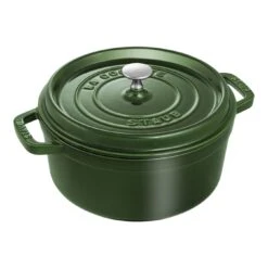 Staub Gietijzeren Braadpan 24 Cm / 3,8 L, Rond, Basilicum