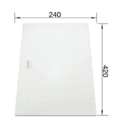Blanco Accessoires - Snijplank 420x240 Mm, Glas/wit 225333 -Keuken Kortingswinkel 1bb597ed26f641183bb3281c