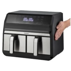 Inventum Hetelucht Friteuse Dubbel 2x 4 L Rvs/ Zwart 1700W -Keuken Kortingswinkel 210 4299 3 1