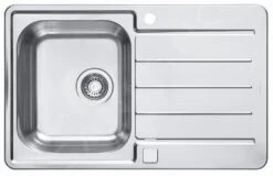 Alveus Line Maxim - Spoelbak 790x500 Mm, Met Draaiknopbediening, Rvs 1100216