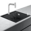 Hansgrohe Spoelbakken - Spoelbakset C51-F450-06, Zwart Grafiet/chroom 43217000 -Keuken Kortingswinkel 2da57146a24db7c7e26da6b8