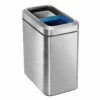 Simplehuman Afvalemmers - Open Recyclebak 20 L, Gebrosteld Rvs CW1470