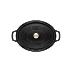 Staub Gietijzeren Braadpan 31 Cm / 5,5 L, Ovaal, Zwart -Keuken Kortingswinkel 40500 231 0 3 1