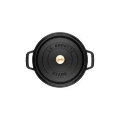 Staub Gietijzeren Braadpan 20 Cm / 2,2 L, Rond, Zwart -Keuken Kortingswinkel 40500 241 0 8 6