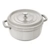 Staub Gietijzeren Braadpan 24 Cm / 3,8 L, Rond, White Truffle -Keuken Kortingswinkel 40501 412 0 1