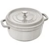 Staub Gietijzeren Braadpan 26 Cm / 5,25 L, Rond, White Truffle -Keuken Kortingswinkel 40501413