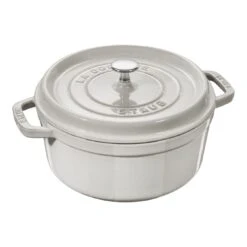 Staub Gietijzeren Braadpan 28 Cm / 6,75 L, Rond, White Truffle