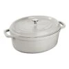 Staub Gietijzeren Braadpan 31 Cm / 5,5 L, Ovaal, White Truffle 2 Staub Gietijzeren Braadpan 31 Cm / 5,5 L, Ovaal, White Truffle -Keuken Kortingswinkel 40501416