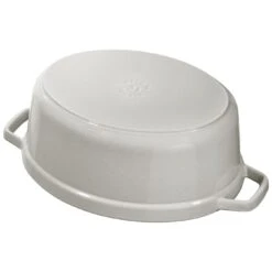 Staub Gietijzeren Braadpan 31 Cm / 5,5 L, Ovaal, White Truffle -Keuken Kortingswinkel 40501416 4