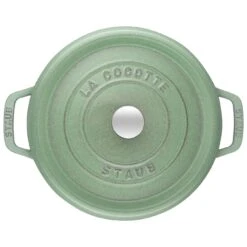 Staub Gietijzeren Braadpan 26 Cm / 5,25 L, Rond, Salie -Keuken Kortingswinkel 40505 364 3