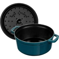 Staub Gietijzeren Braadpan 24 Cm / 3,8 L, Rond, La-mer -Keuken Kortingswinkel 40508 654 0 1