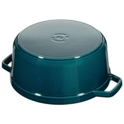 Staub Gietijzeren Braadpan 24 Cm / 3,8 L, Rond, La-mer -Keuken Kortingswinkel 40508 654 0 2