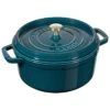 Staub Gietijzeren Braadpan 24 Cm / 3,8 L, Rond, La-mer -Keuken Kortingswinkel 40508 654 0 6