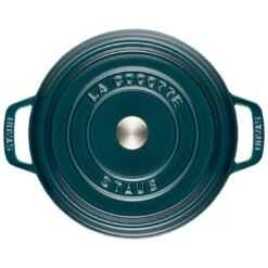 Staub Gietijzeren Braadpan 24 Cm / 3,8 L, Rond, La-mer -Keuken Kortingswinkel 40508 654 0 8