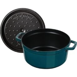 Staub Gietijzeren Braadpan 26 Cm / 5,25 L, Rond, La-mer -Keuken Kortingswinkel 40509 137 0 5