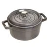 Staub Gietijzeren Braadpan 20 Cm / 2,2 L, Rond, Grafietgrijs -Keuken Kortingswinkel 40509 304 0 1