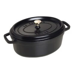 Staub Gietijzeren Braadpan 29 Cm / 4,25 L, Ovaal, Zwart
