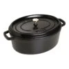 Staub Gietijzeren Braadpan 33 Cm / 6,75 L, Ovaal, Zwart -Keuken Kortingswinkel 40509 322 0 1