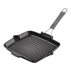 Staub Grillpan Met Schenktuit 24 X 24 Cm, Zwart