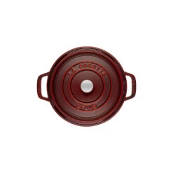Staub Gietijzeren Braadpan 26 Cm / 5,25 L, Rond, Grenadine Rood -Keuken Kortingswinkel 40509 355 0 2 1