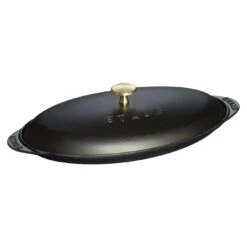Staub Ovenschaal Met Deksel 31 Cm, Ovaal, Zwart -Keuken Kortingswinkel 40509 400 0 3