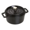 Staub Gietijzeren Braadpan 20 Cm / 2,2 L, Rond, Zwart -Keuken Kortingswinkel 40509 487 0 1