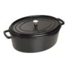 Staub Gietijzeren Braadpan 41 Cm / 12 L, Ovaal, Zwart -Keuken Kortingswinkel 40509 509 0 1