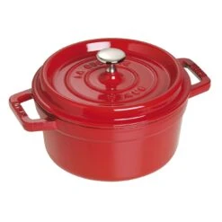 Staub Gietijzeren Braadpan 20 Cm / 2,2 L, Rond, Kersenrood -Keuken Kortingswinkel 40509 820 0 2