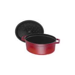 Staub Gietijzeren Braadpan 33 Cm / 6,75 L, Ovaal, Kersenrood -Keuken Kortingswinkel 40509 830 0 5 2