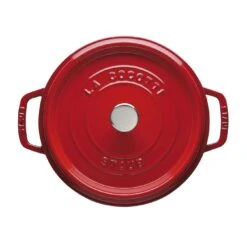 Staub Gietijzeren Braadpan 28 Cm / 6,75 L, Rond, Kersenrood -Keuken Kortingswinkel 40509 835 0 3 1