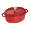 Staub Gietijzeren Braadpan 29 Cm / 4,25 L, Ovaal, Kersenrood -Keuken Kortingswinkel 40509 857 0 1