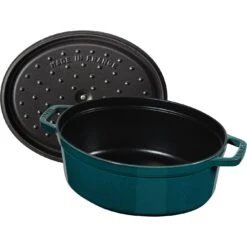Staub Gietijzeren Braadpan 31 Cm / 5,5 L, Ovaal, La-mer -Keuken Kortingswinkel 40510 598 0 5