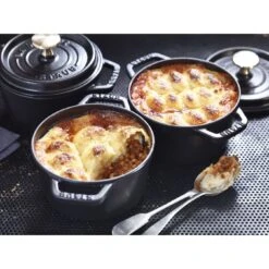 Staub Gietijzeren Braadpan 14 Cm / 800 Ml, Rond, Zwart -Keuken Kortingswinkel 424420687