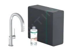 Hansgrohe Aqittura M91 - Keukenmengkraan Met Uittrekbare Uitloop, SodaSystem, SBox, Chroom 76836000