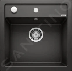 Blanco Dalago 5 - Silgranit Spoelbak, 515x510 Mm, Met Draaiknopbediening, Zwart 525871