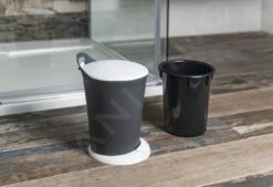 Aqualine Accessoires - Afvalbak Pedal 6 L, Antraciet/wit TRN-079-04 -Keuken Kortingswinkel 55b913dd96014ebe06f885b1