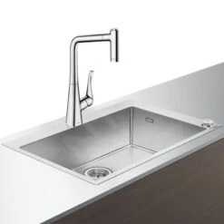 Hansgrohe Spoelbakken - Spoelbakset C71-F660-03 Select Spoelbak+keukenkraan, Chroom 43209000
