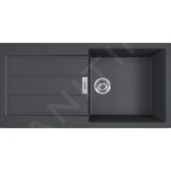 Franke Sets - Set T76, Tectonite Spoelbak S2D 611-100 En Keukenkraan SAMOA, Zwart/chroom 143.0616.929 -Keuken Kortingswinkel 5f947f01f520b0a5991afc1f