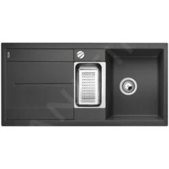 Blanco Metra 6 - Silgranit Spoelbak, 1000x500 Mm, Met Draaiknopbediening, Rock Grey 518877