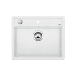 Blanco Dalago 6 - Silgranit Spoelbak, 615x510 Mm, Draaiknopbediening, Wit 514199