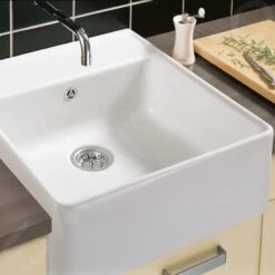 Villeroy & Boch Spoelbakken - Keramische Spoelbak 63x60 Cm, CeramicPlus, Stone White 632061RW -Keuken Kortingswinkel 652413c0331bc46e792c7e70