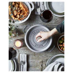 Staub Gietijzeren Braadpan 24 Cm / 3,8 L, Rond, Grafietgrijs -Keuken Kortingswinkel 750030969